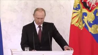 Putin Justifies Russia's Annexation of Crimea (with English subtitles)