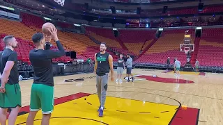 Jayson Tatum Warmup HIGHLIGHTS and Sports His Game 6 Shoes
