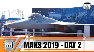 MAKS 2019 International Defence Aviation & Space Salon Su-47 Berkut Su-57 Flight demo Moscow Russia