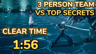 [FF7R] Three-Person Team vs Top Secrets in 1:56