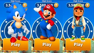 Sonic Dash vs Super Mario Run vs Subway Surfers Android iPad Gameplay