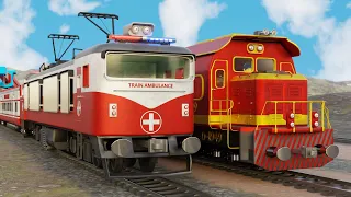 🚑lego train Ambulance cartoon