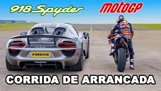 Porsche 918 Spyder vs Red Bull MotoGP: CORRIDA DE ARRANCADA
