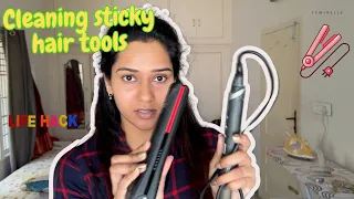 Sticky Hair tools? How to remove the sticky residue of curler or straightener | Femirelle