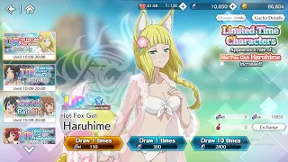 Danmachi Battle Chronicle - New Banner Gacha Swimsuit Haruhime and Mikoto