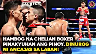 HAMBOG NA CHELIAN BOXER NA NAMBASTOS AT NAGYABANG SA WEIGH IN, DINUROG NI ANCAJAS SA LABAN!