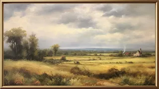 Vintage TV Art Landscape Painting | Gold Framed TV Art | Art Screensaver for TV | 1 Scene - 2 Hrs