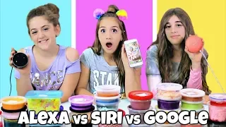 Siri vs. Google vs. Alexa Picks My Slime Ingredients!