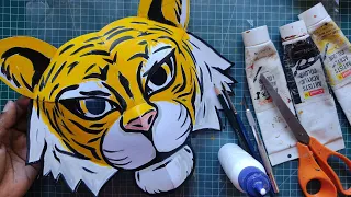 How to make Tiger Mask | Mask Making #tiger