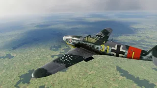 Bf-109 K4 vs. P-51D dogfight - 4YA WWII Project Overlord server for DCS