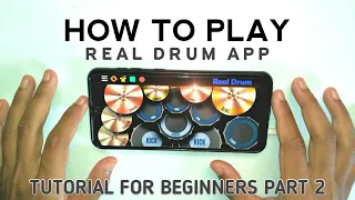 Real Drum Tutorial For Beginner Part 2 | How To Play Real Drum App | Emrose PERCUSSION