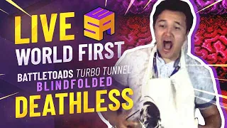 DEATHLESS LIVE WORLD FIRST - TMR beats Battletoads Turbo Tunnel BLINDFOLDED