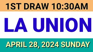 STL - LA UNION April 28, 2024 1ST DRAW RESULT