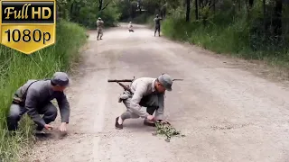 【游击抗日】遊擊隊在日军必经之地埋炸弹，全殲日軍車隊！##抗日 #电影 #抗战剧