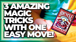 3 Magic Cards Tricks With One EASY Move - Tutorial