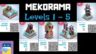 Mekorama: 1, 2, 3, 4, 5 Walkthrough Crash Course, Run of the Mill, Chunk Error, Two Towers, Level Up