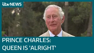 'It's bad enough at 73': Charles jokes as he assures the Queen is 'alright' | ITV News