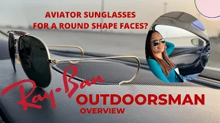 RAY-BAN OUTDOORSMAN OVERVIEW| RB 3030 |AVIATOR SUNGLASSES FOR A ROUND SHAPE FACES.