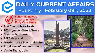 Daily Current Affairs For UPSC CSE | Edukemy Gazette | UPSC Preparation | 9th February 2022