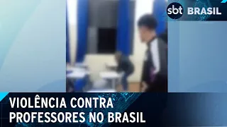Metade dos professores já sofreu algum tipo de violência no Brasil | SBT Brasil (01/06/24)