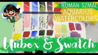 Roman Szmal Aquarius Watercolor Unbox and Swatch