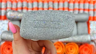 Soap boxes with glitter foam and starch★Clay cracking★Hand crush soap stripes★ASMR SOAP★
