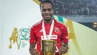 Percy Tau ( Al Ahly ) celebrations after winning Egypt Super Cup