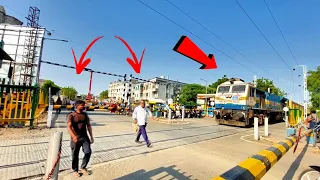 Both of them were intentionally crossing the gate together even after it was closed Danger railget