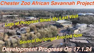Chester Zoo African Savannah Development by drone on 17.1.24 (Episode 5)