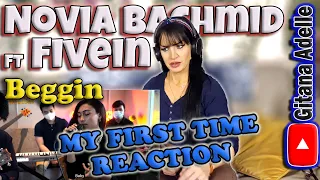 First Time Reaction to Novia Bachmid ft  Fivein  - Beggin