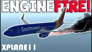 DUAL ENGINE FIRE CRASH LANDING! -  XPlane11  -  737-800