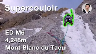 Supercouloir, winter in Mont Blanc du Tacul