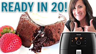 The BEST Air Fryer Chocolate Lava Cake - EASY & Ready in 20 Min!