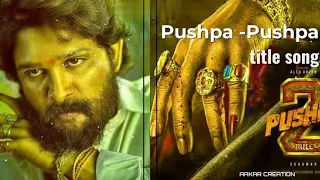 PUSHPA PUSHPA New Song-Pushpa 2 The Rule | Allu Arjun |Sukumar |Rashmika |Mika,Nakash,aakar creation