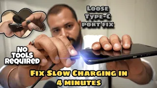 How To - (Fix)Loose TYPE-C Port & SLOW Charging issues In 4 Minutes