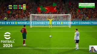 eFootball 2024 | Argentina vs Portugal | Penalty Shootout | Messi vs Ronaldo