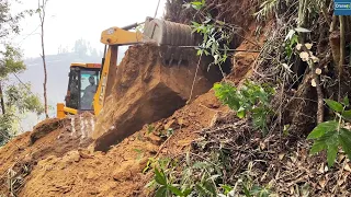 Hillside With HUGE Rocks-Making Narrow New Mountain Road