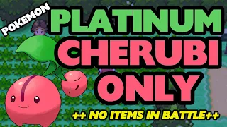 Can I Beat Pokemon PLATINUM With Only a CHERUBI?! - No Items In Battle! - Pokemon Challenges!