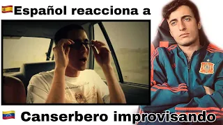 ESPAÑOL 🇪🇸 REACCIONA A CANSERBERO 🇻🇪 IMPROVISANDO (FREESTYLE GOOOOOD)