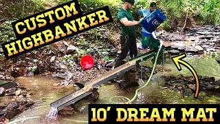 Gold prospecting with the Highbanker, new creek with chunky gold