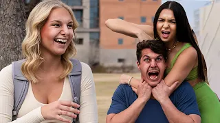 GIRL EMBARRASSING GUY IN PUBLIC PRANK!!