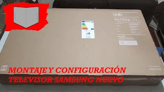 Assembly and configuration of a Samsung UHD AU7100 Smart TV television