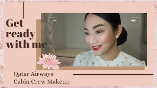 Get ready with me: Qatar airways cabin crew makeup | iamkreann ♡