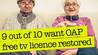 9 out of 10 People Want The Free TV Licence For OAPs Restored