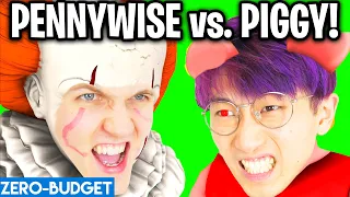 PENNYWISE VS. PIGGY WITH ZERO BUDGET! (PENNYWISE PIGGY PARODY BY LANKYBOX!)