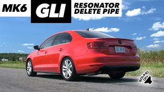 VW MK6 GLI Resonator Delete vs Stock Sound Comparison | ECS Tuning