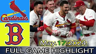 Boston Red Sox vs. St.Louis Cardinals (05/17/24)  GAME HIGHLIGHTS | MLB Season 2024