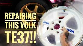 Part#1 Volk Te37 wheel repair.