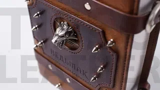 Обложка книги "Ведьмак" ручной работы. Leather book cover "Witcher"