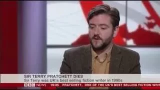 Andrew Copson discussing Terry Pratchett on BBC News